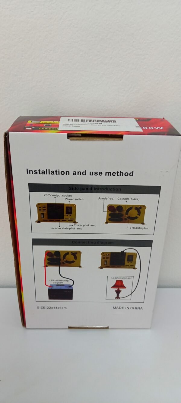 Conversor Inversor Onda modificada  1000w Convertidor 12DC /220VAC XHLD02619