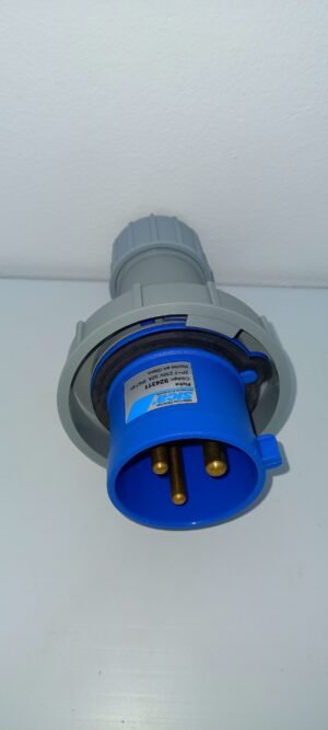 Ficha Industrial Macho 32A 2 P + Tierra- Ip67- Sica- Color Azul 924311
