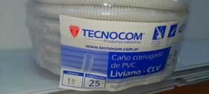 Caño Corrugado Ø19mm (3/4'') X 25mts Tecnocom Pvc Ignífugo
