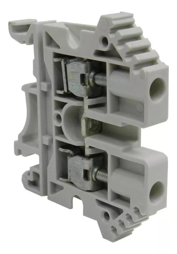 Borne Bornera Paso 10mm Bpn Riel Din Zoloda Gris Pack X50