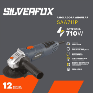 Amoladora silverfox saa711 Potencia 710w