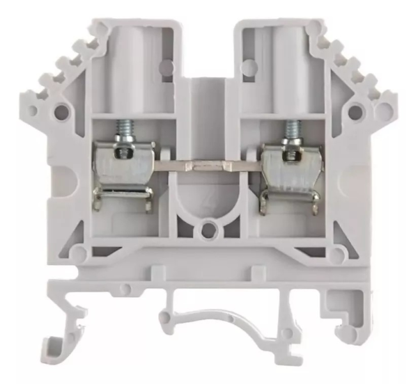 Borne Bornera Paso 10mm Bpn Riel Din Zoloda Gris Pack X50